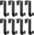 NewTalent 8 Pcs Plastic Over The Door Hooks, Over-The-Door Hanger Hook Set