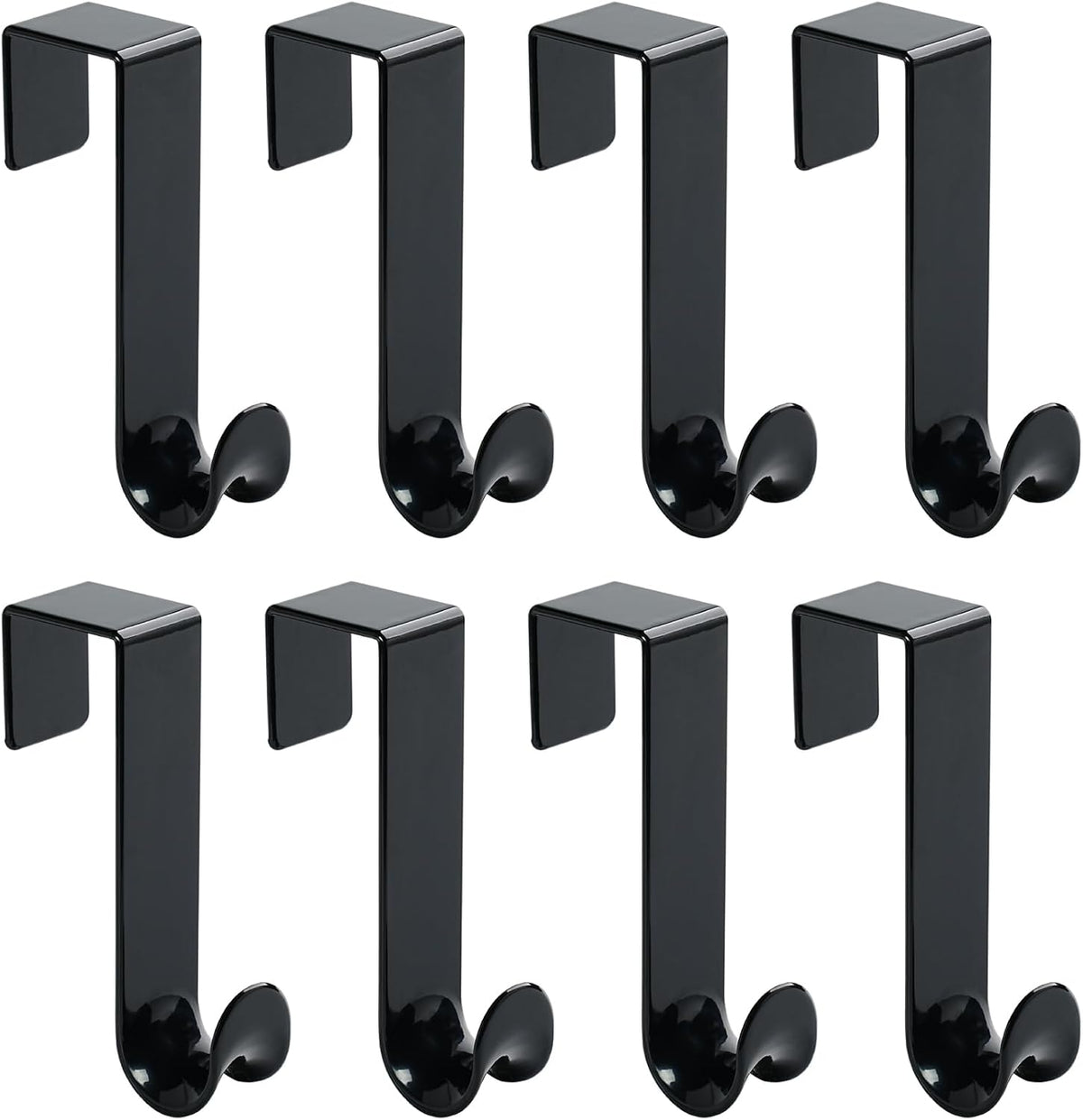 NewTalent 8 Pcs Plastic Over The Door Hooks, Over-The-Door Hanger Hook Set