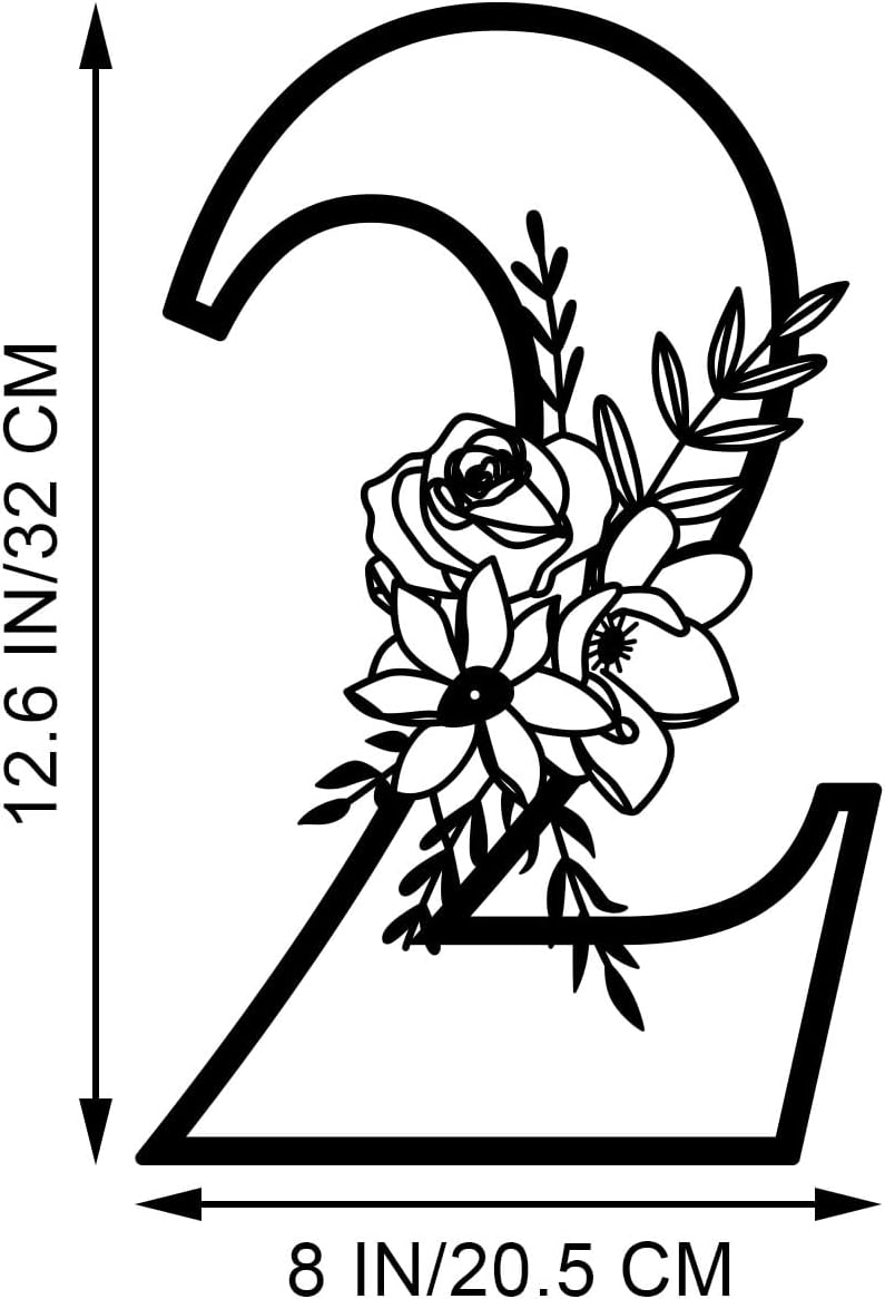 12 Inch House Numbers Metal Wall Decor, Floating House Numbers