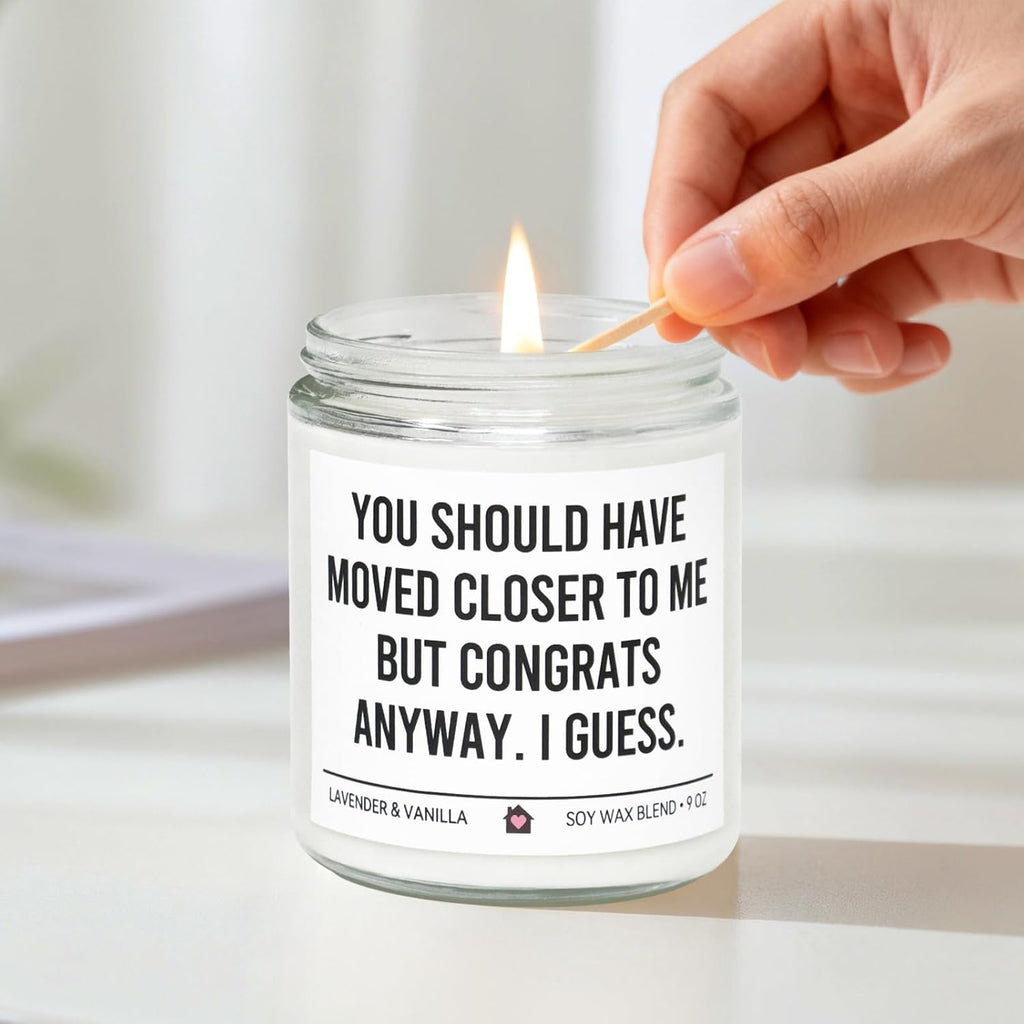 KISSHAKE House Warming Gifts New Home Gift Ideas, Funny Housewarming Gifts New Home Essentials for Women & Men, Unique House Warming Gift Apartment Decor Housewarming Party Decorations, Soy Wax Candle