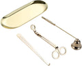 4 in 1 Candle Accessory Set, Candle Wick Trimmer Candle Cutter Gold