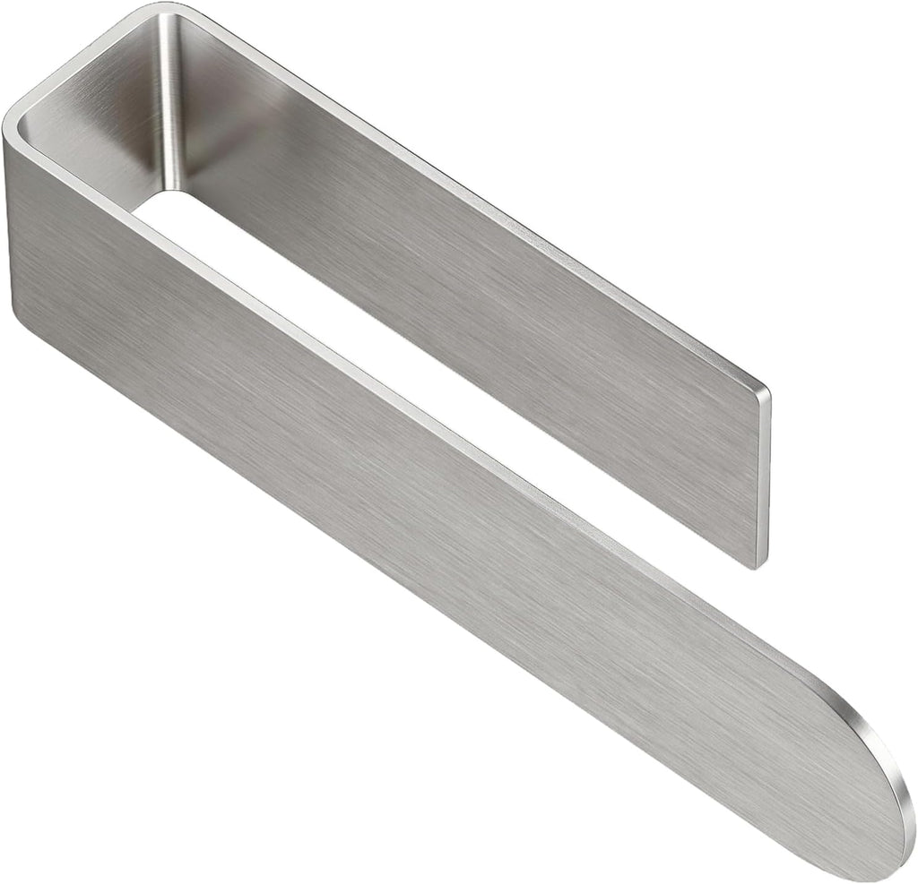 Bethom Adhesive Hand Towel Holder, 8 Inch Bar for Kitchen Cabinet, Brushed
