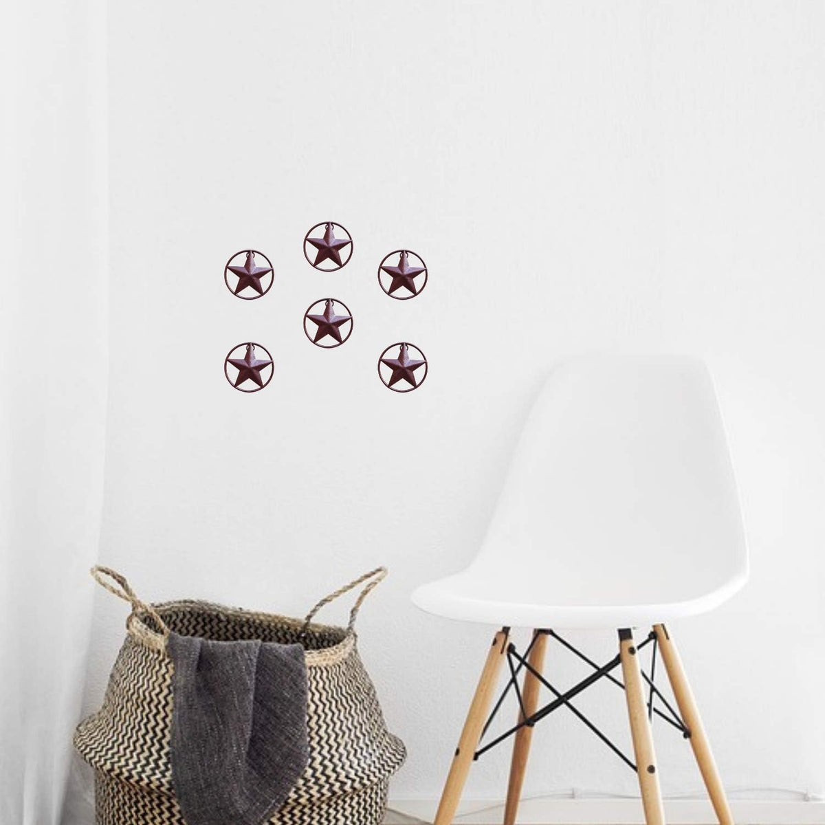 EcoRise Barn Star - Metal Stars for Outside Texas Stars Art Rustic Vintage Western Country Home Farmhouse Wall Decor (5")
