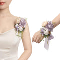 Ling's moment Wedding Wrist/Shoulder Corsage, Lilac Purple, 2pcs