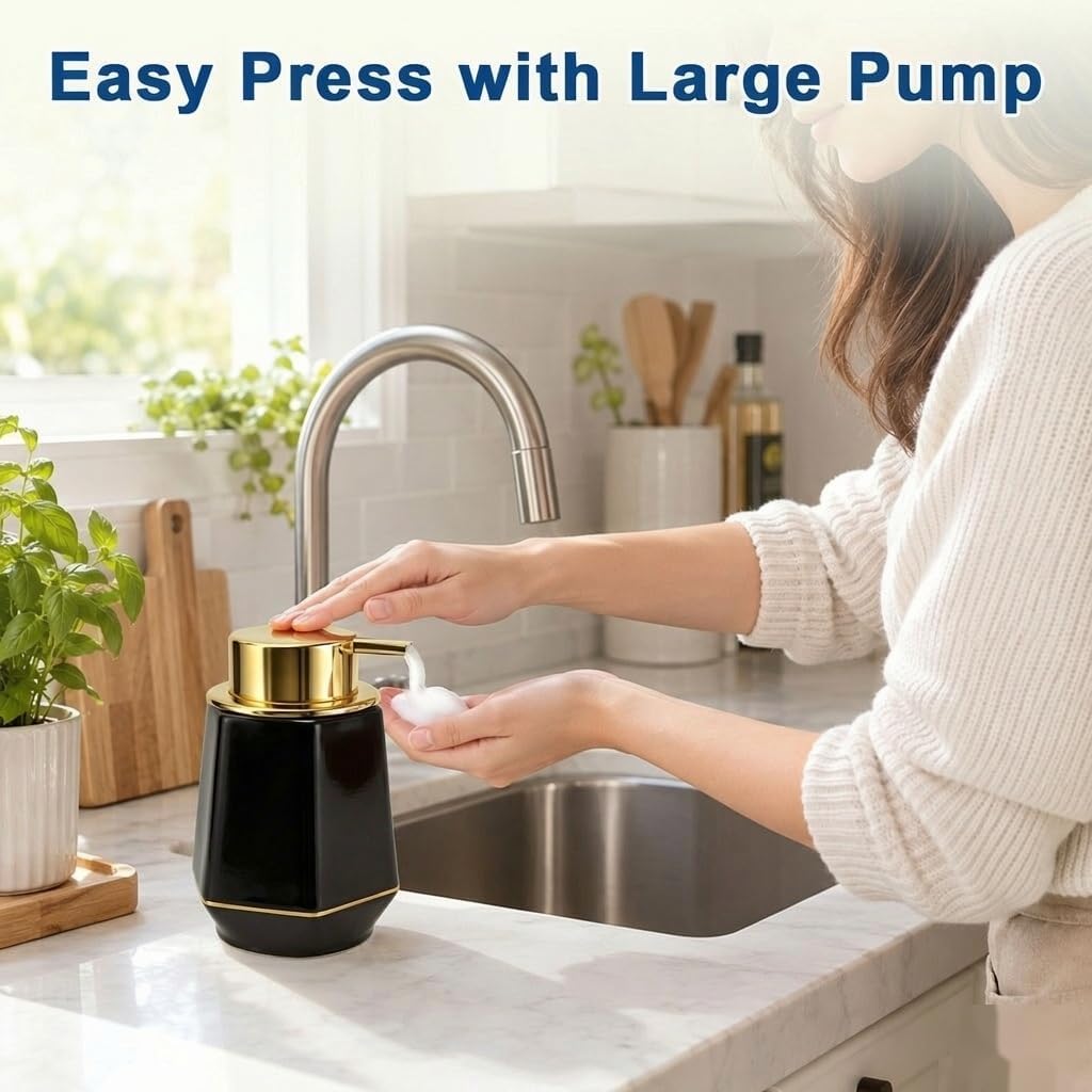 Natheeph Foaming Soap Dispenser 12oz Foam Hand Soap Dispenser Bathroom