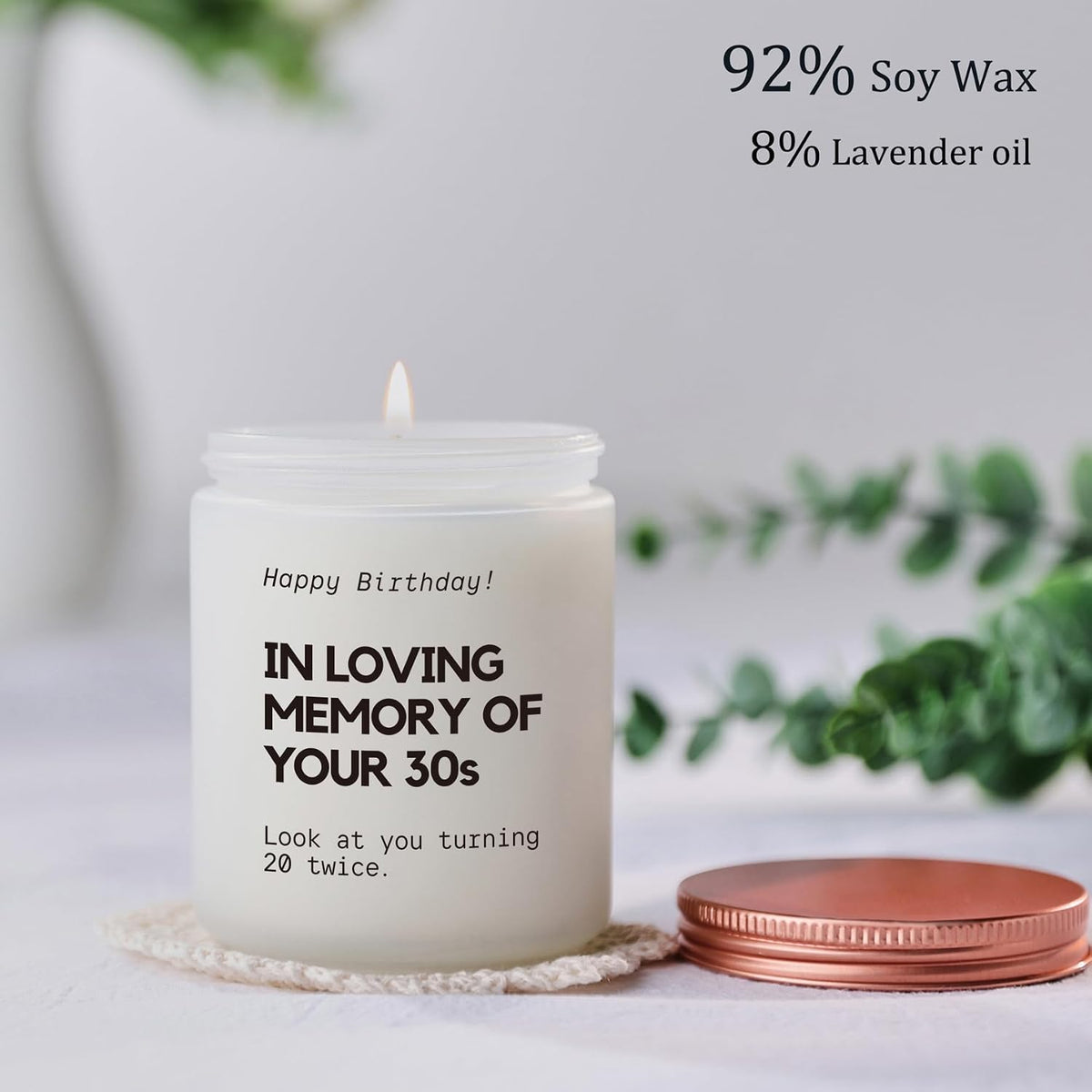 Best 40th Birthday Gifts for Women Men,Funny Friend Gift for Women Forty, 40 Year Old Bday Gifts for Sister Wife Mom Candle