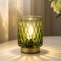 Battery Operated Table Lamp,Cordless Small Decorative Lamp,Green Gradient