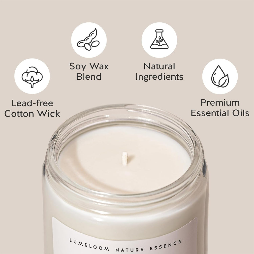 LUMELOOM Birthday Gifts for Women, 9oz Lavender Scented Soy Wax Candle