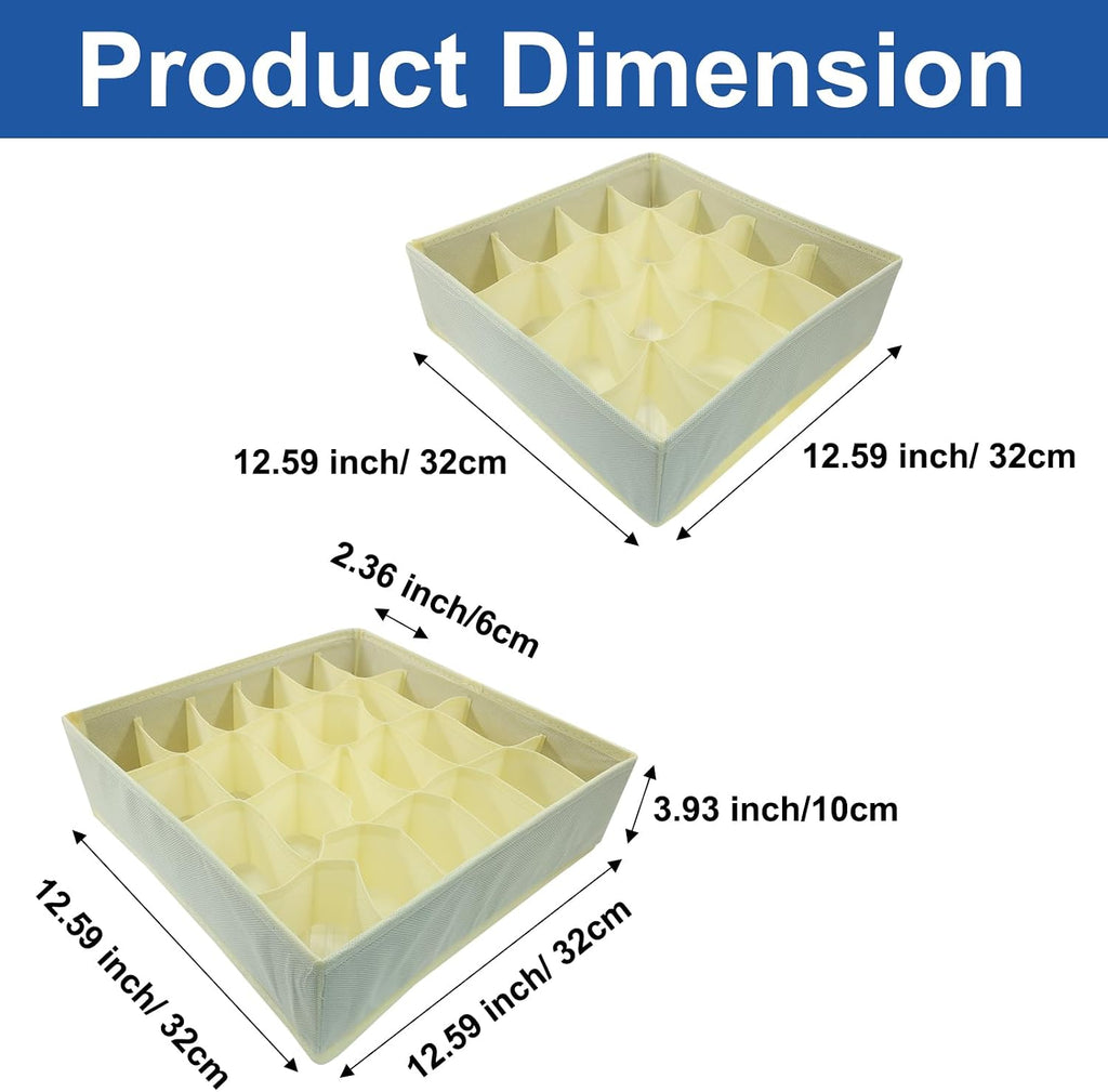 3 Pack Beige Sock Underwear Organizer Dividers