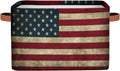 American Flag Storage Basket Protection Large Storage Bins Box with Handles