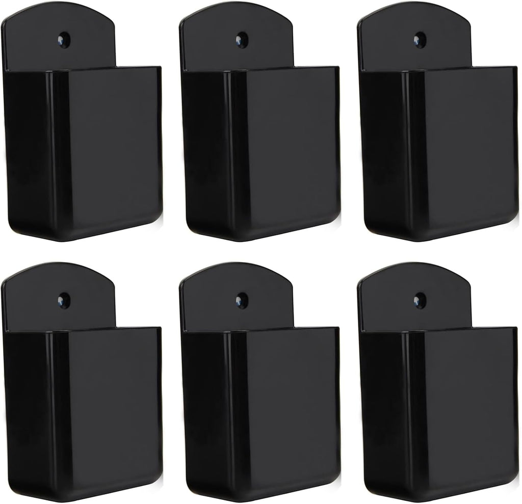 Pack of 6 Self Adhesive TV Air Conditioner Remote Control Holder Wall Mount Storage Box Organizer