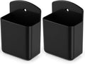 2 PCS Remote Control Holder Wall Mount, TV Air Conditioner Remote Control Holder, Self Adhesive Pen Holder Organizers and Accessories for Home Office School, Black
