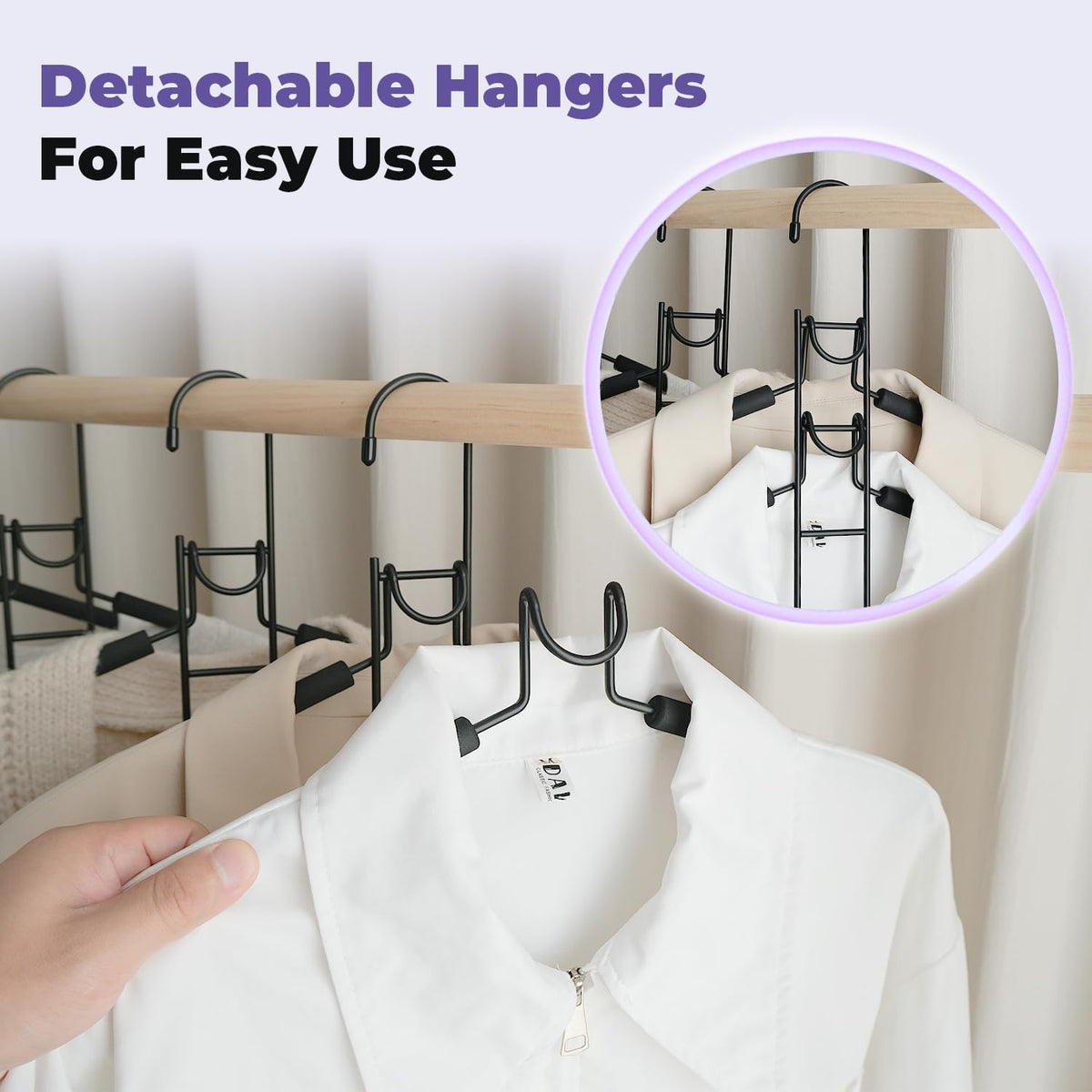 5 in 1 Multi Layer Hangers Space Saving with Non-Slip Foam Padded