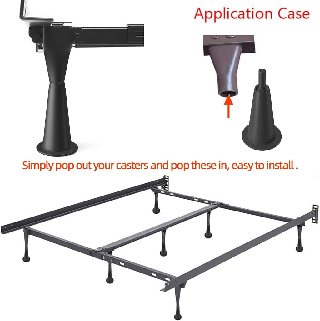 6Pcs High Bed Frame Risers,Lift Bed Frame by 5 Inches for Under Bed Storage