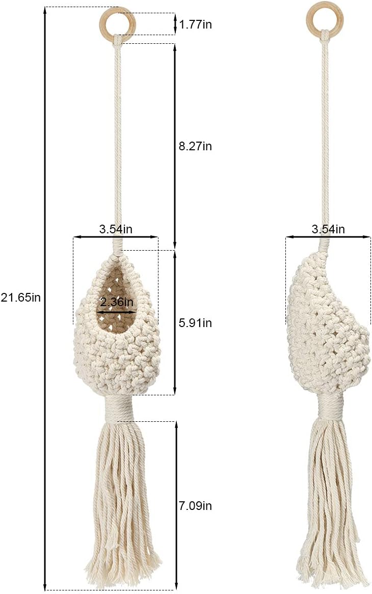 2 Pack Macrame Plant Hanger Hanging Planters Handmade Hanging Plant Holder