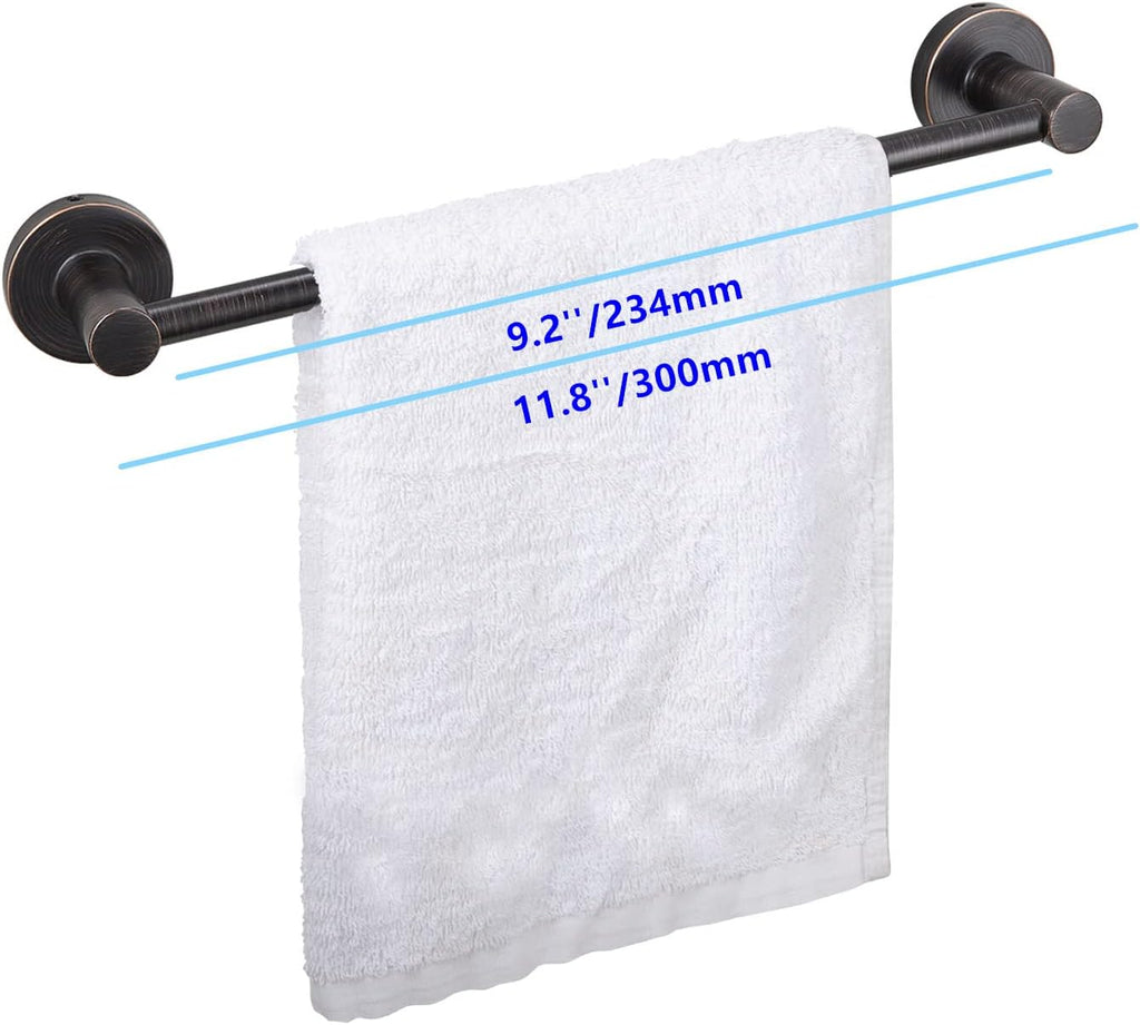 JiePai 11.8 Inch Stainless Steel Bath Towel Bar, Oil Rubbed Bronze