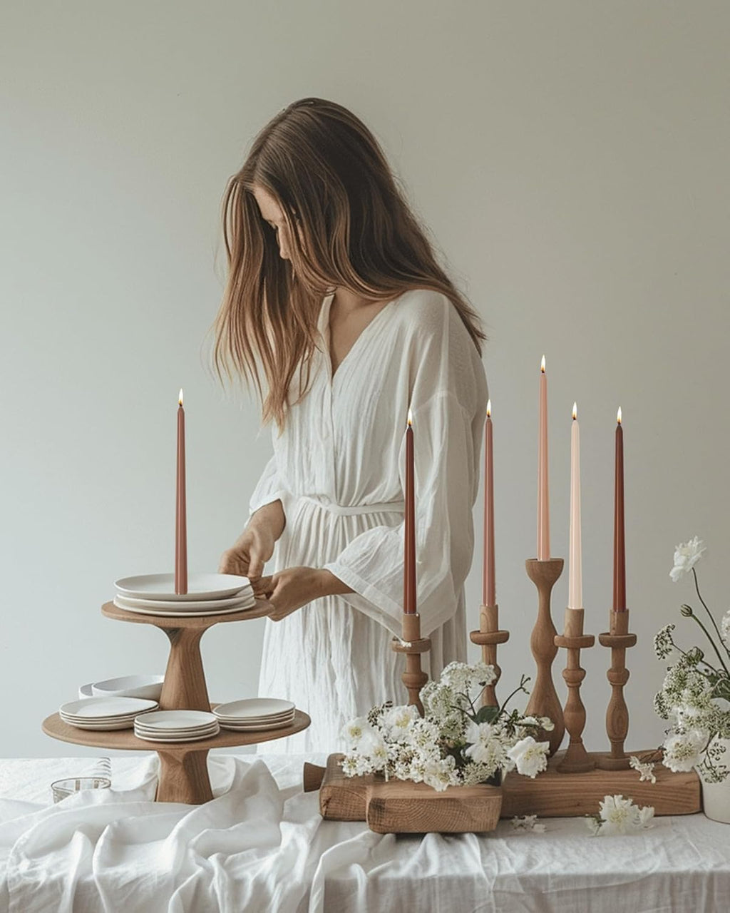 6 Pack Taper Candles - Taper Candles 12 Inch Dripless, Smokeless & Unscented - 8 Hours Long Burning - Hand Poured Tall Candlesticks - Ideal for Weddings, Dinner Parties, and Home Decor