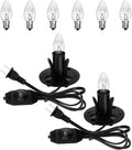 Himalayan Salt Lamp Cord Replacement with Dimmer Switch(2-Pack) and E12 Halogen Salt Lamp Bulbs(6-Pack)