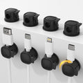 8Pack Rotatable Cord Organizer, INCHOR Cable Organizer, Spring Cable Clips with Clasp Lock, Smooth Adjustable Cord Holder for Nightstand Car Home Office (Black)