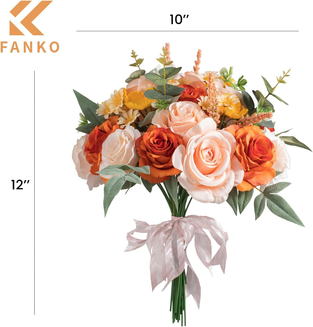 FANKO Artificial Flowers DIY Bouquet Combo Faux Rose for Home Decor