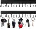 2-Pack Key Holder Wall Mount, 14.6" Key Rack with 28 Rotating Metal Hooks