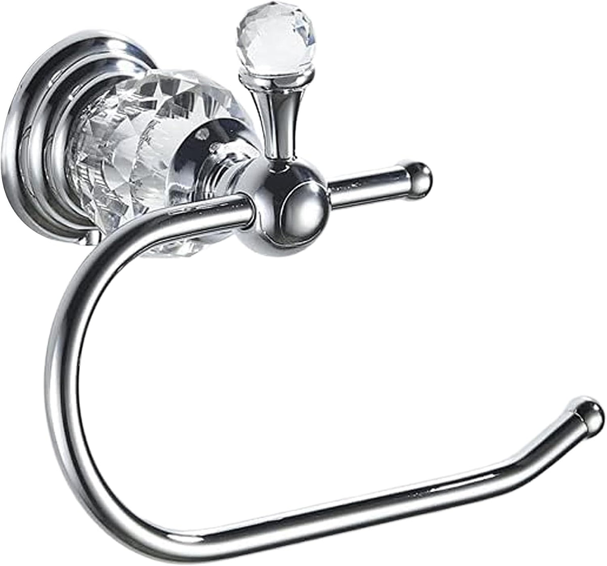 Silver Crystal Toilet Paper Holder, Chrome Bathroom Toilet Paper Roll Hanger Wall Mounted, Modern Toilet Tissue Holder Bathroom Accessory