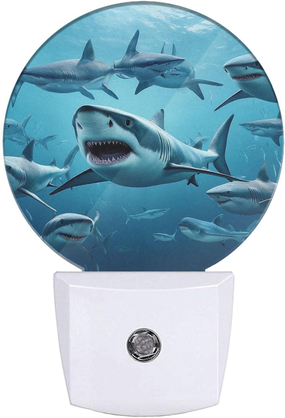Deep Ocean Shark Night Light, Plug in Nightlight with Dusk to Dawn Sensor