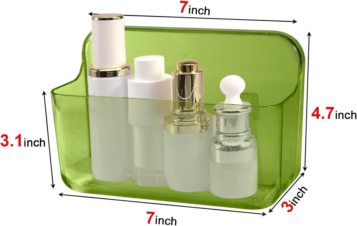 CGBE 2-Pack Cabinet Door Organizer, Self Adhesive Bathroom Shelves, Green
