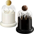 2 Pack Qtip Holder Dispenser,Bathroom Organizers and Storage，Black&White