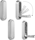 Foldable Wall Hook, Silver, 4 Pack, Screw Mounted, Heavy Duty Coat Hooks