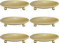 Apsways 6 Pcs Gold Pillar Candle Holders for Dinner Party, Wedding