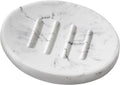 Mini Soap Dish Bathroom Resin Marble Look Bar Soap Holder for Shower Soap Tray for Kitchen Sink(Marble White)