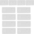 12 Pack Shower Caddy Adhesive Replacement, Shower Adhesive Strips, Waterproof Adhesive Hooks, Strong Sticker, No Drilling, for Bathroom Shelf and Kitchen Racks