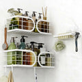Shower Caddy 3 Pack with Soap Holder No Drill Wall Mounted 304 Stainless Steel Durable Large Capacity Adhesive Shower Rack Organiser Quick Dry Rustproof Bathroom Storage Shelves(White)