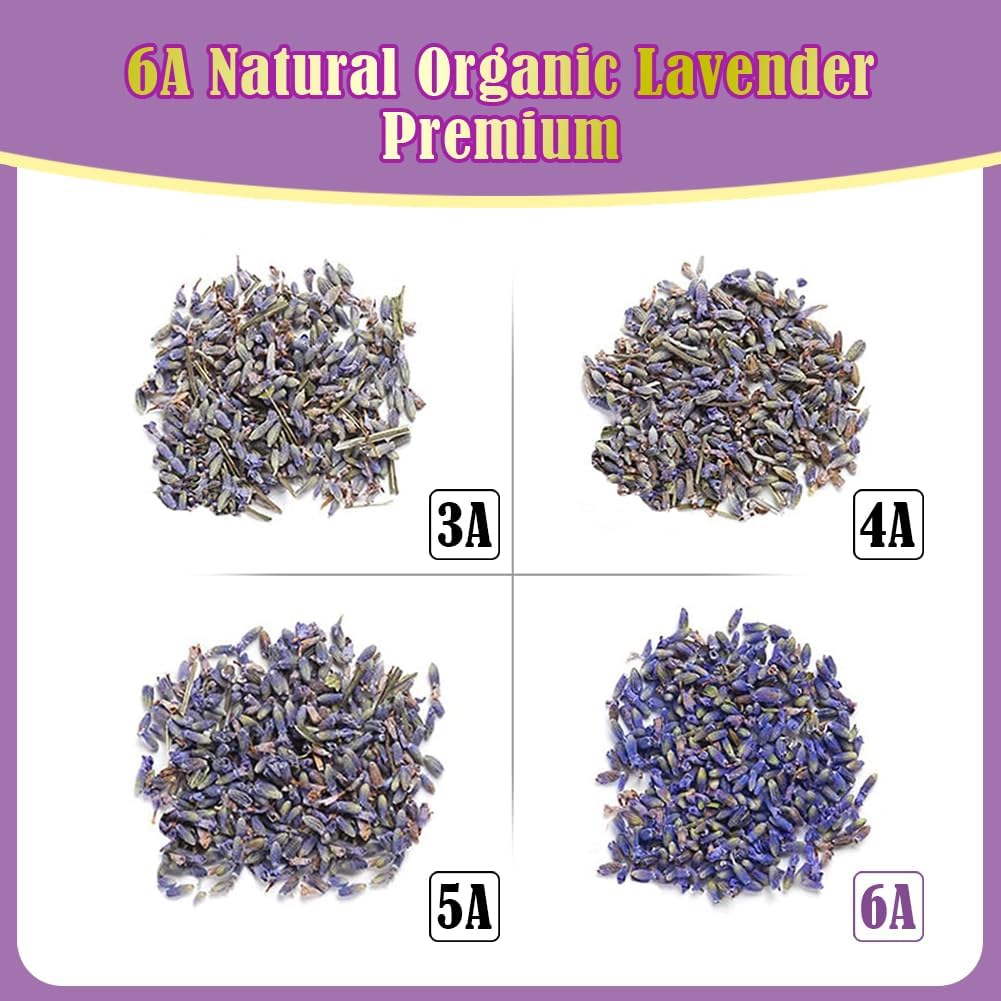 2 Pack Dried Lavender Flowers - Make Sachets for Drawers and Closets