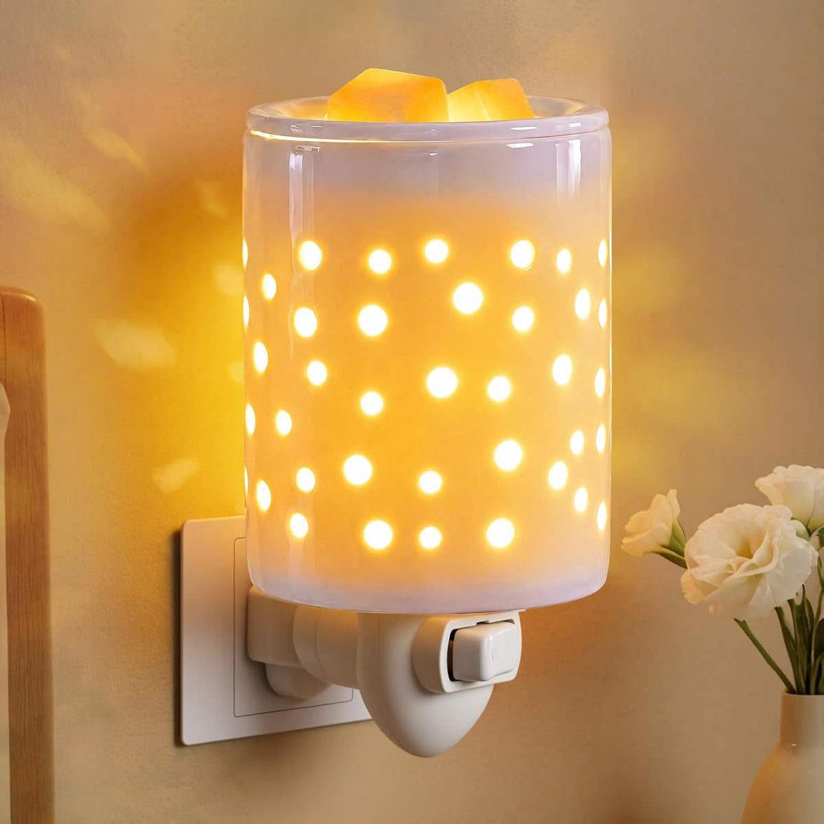Bobolyn Plug in Wax Warmer Burner Electric Outlet Wall Plug-in Electric Wax Melt Warmer for Scented Melts Essential Oil Home Decor Gifts for Women