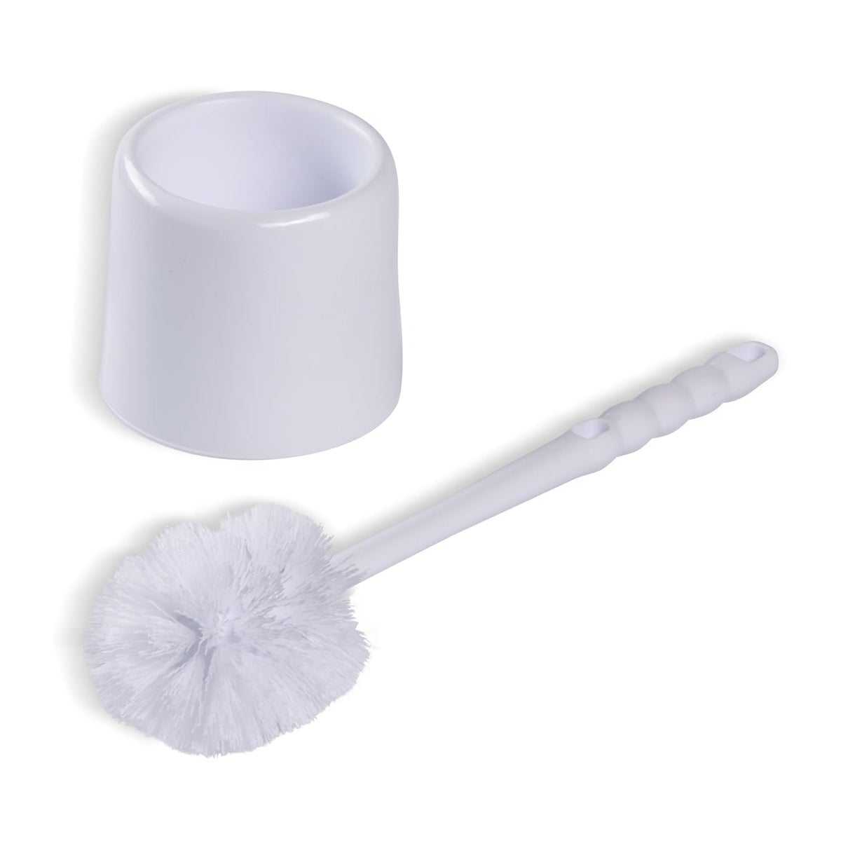 Sparta Toilet Bowl Brush with Caddy, 16 Inch, White (Pack of 3)