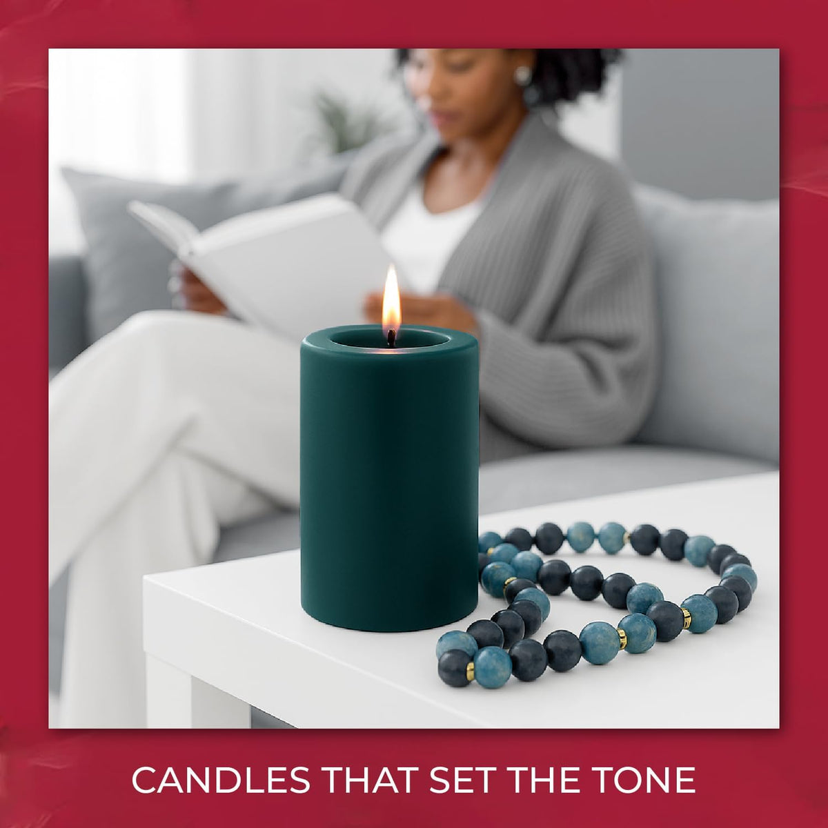 Biedermann & Sons Evergreen Pillar Candles (6 Pack), 4 Inch Tall 3 Inch Wide Round, Unscented Paraffin Wax, Approx 40 to 45 Hour Burn, Dripless Decorative Candles for Centerpieces