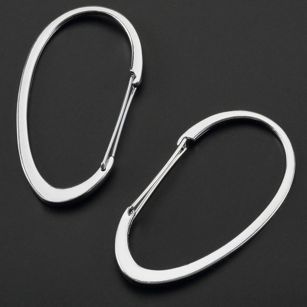 Silver Shower Curtain Rings, Rustproof Shower Curtain Hooks for Bathroom, ZESLMG Chrome Decorative Shower Hooks Rings for Shower Curtain Rod Hangers, Set of 12