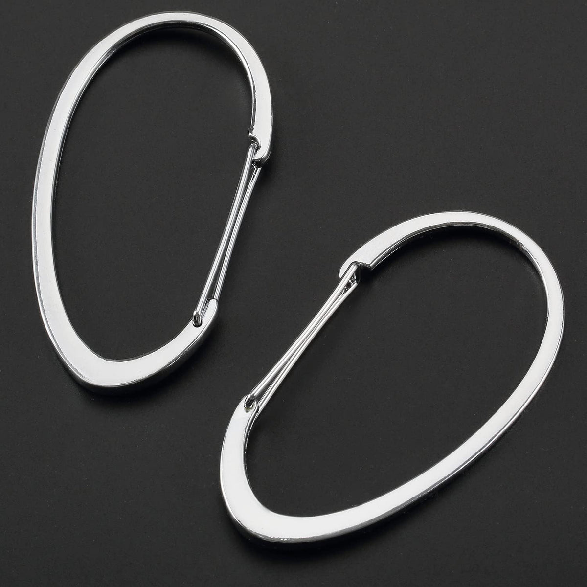 Silver Shower Curtain Rings, Rustproof Shower Curtain Hooks for Bathroom, ZESLMG Chrome Decorative Shower Hooks Rings for Shower Curtain Rod Hangers, Set of 12