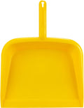 SPARTA Large Handheld Dustpan with Hanging Hole, Heavy-Duty Plastic Dustpan with Wide Lip for Countertops and Surfaces, Plastic, 10 Inches, Yellow