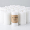 Pillar Candles White 20 Pack, 2x4 Inch Unscented Bulk