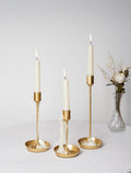 NUPTIO Taper Candle Holders for Centerpiece: Matte Gold Candlestick Holder