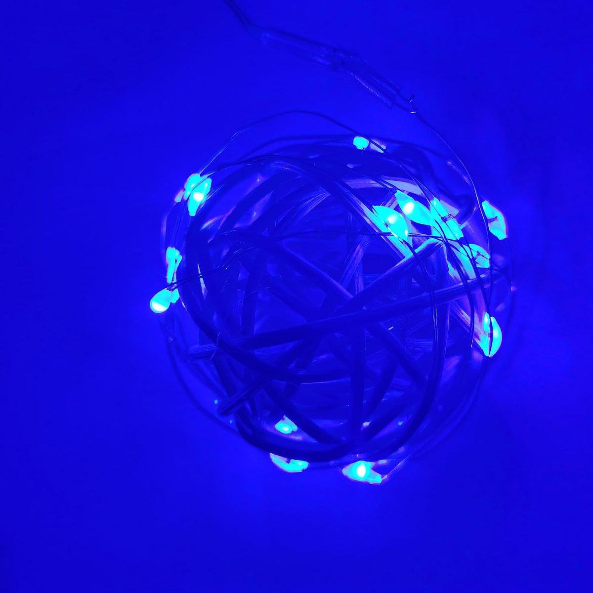 12 Pack 20 LEDs Fairy Lights Battery Operated String Lights - 7 ft Mini Silver Wire Firefly Starry Moon Lights for Mason Jars DIY Wedding Party Bedroom Christmas Decor (Blue)