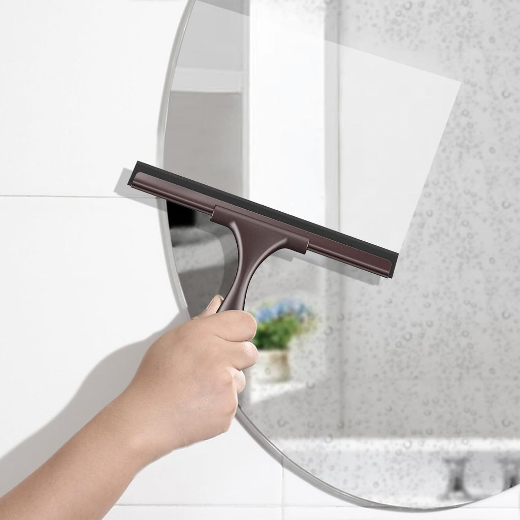 SetSail Squeegee for Shower Glass Door, 10 Inches, Bronze