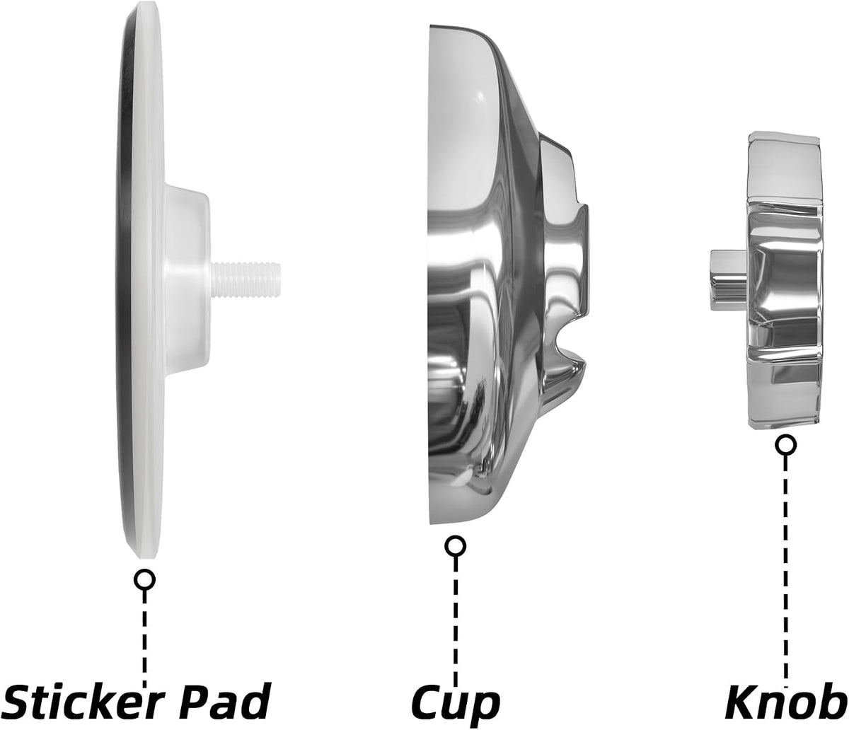 SANNO Powerful Vacuum Suction Cups replacement for Shower Caddy, Sope dish,Double Hooks- Set of 2