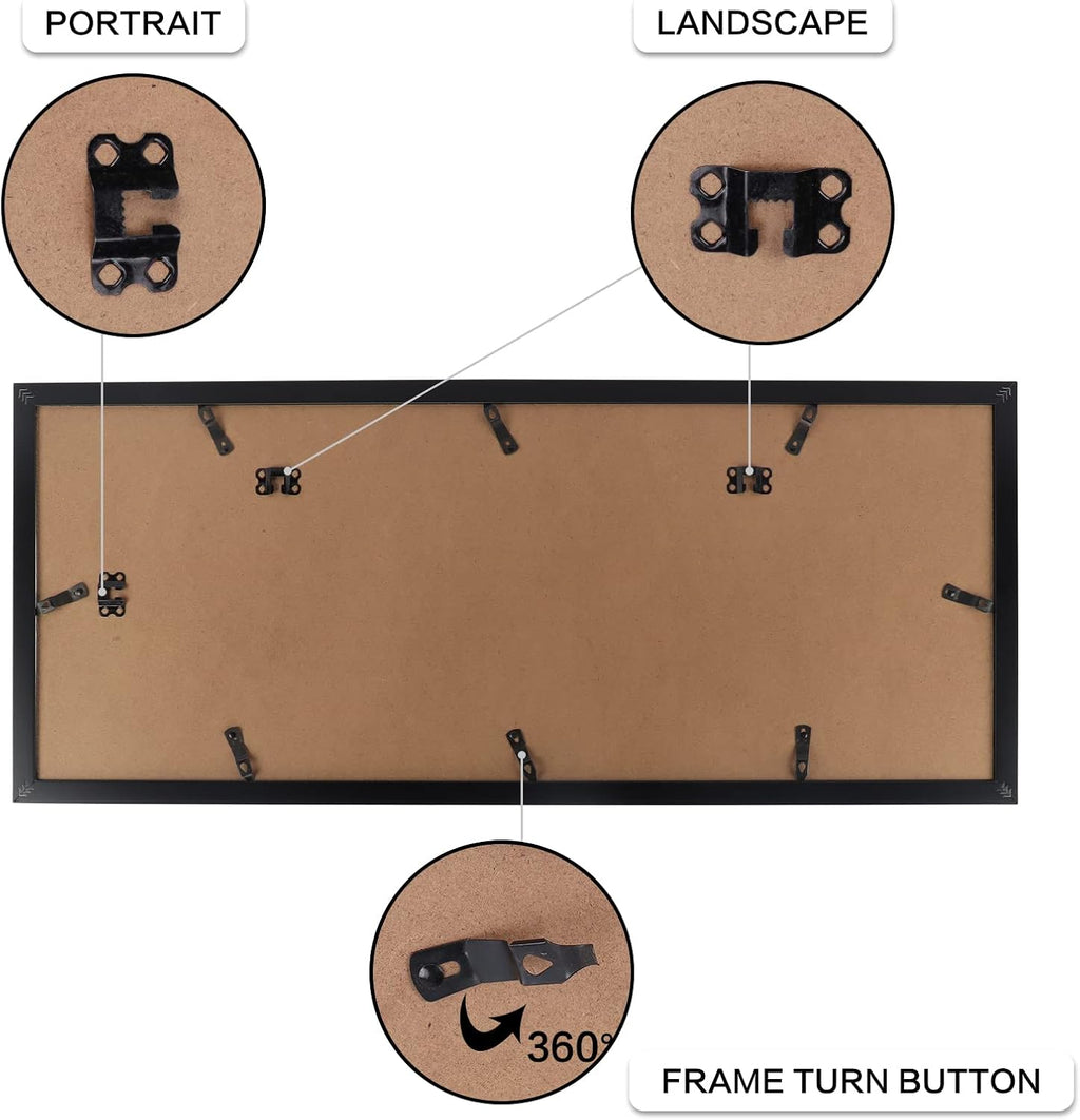 WIFTREY 2 Pack 4x6 Picture Frames Collage with 9 Openings, Display Eight 4 x 6 Pictures and One 8x10 Photos for Wall Mounting, Black