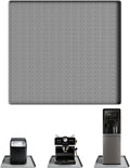 Humidifier Drip Mat -19.7''x19.7''x0.59'' Silicone Dehumidifier Mat, Waterproof Humidifier Tray with Raised Edges, Ideal for Ice Maker,Portable Air Conditioner,Water Cooler,Coffee Machine-Grey