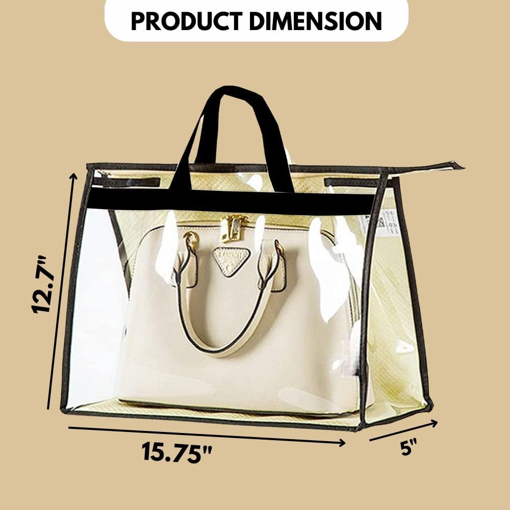 Foldable Handbag Hanging Organizer Space-Saving, Dust-Proof Purse & Clutch Storage Bag for Wardrobe & Closet Durable & Convenient Ladies Handbag Pouch Organizer