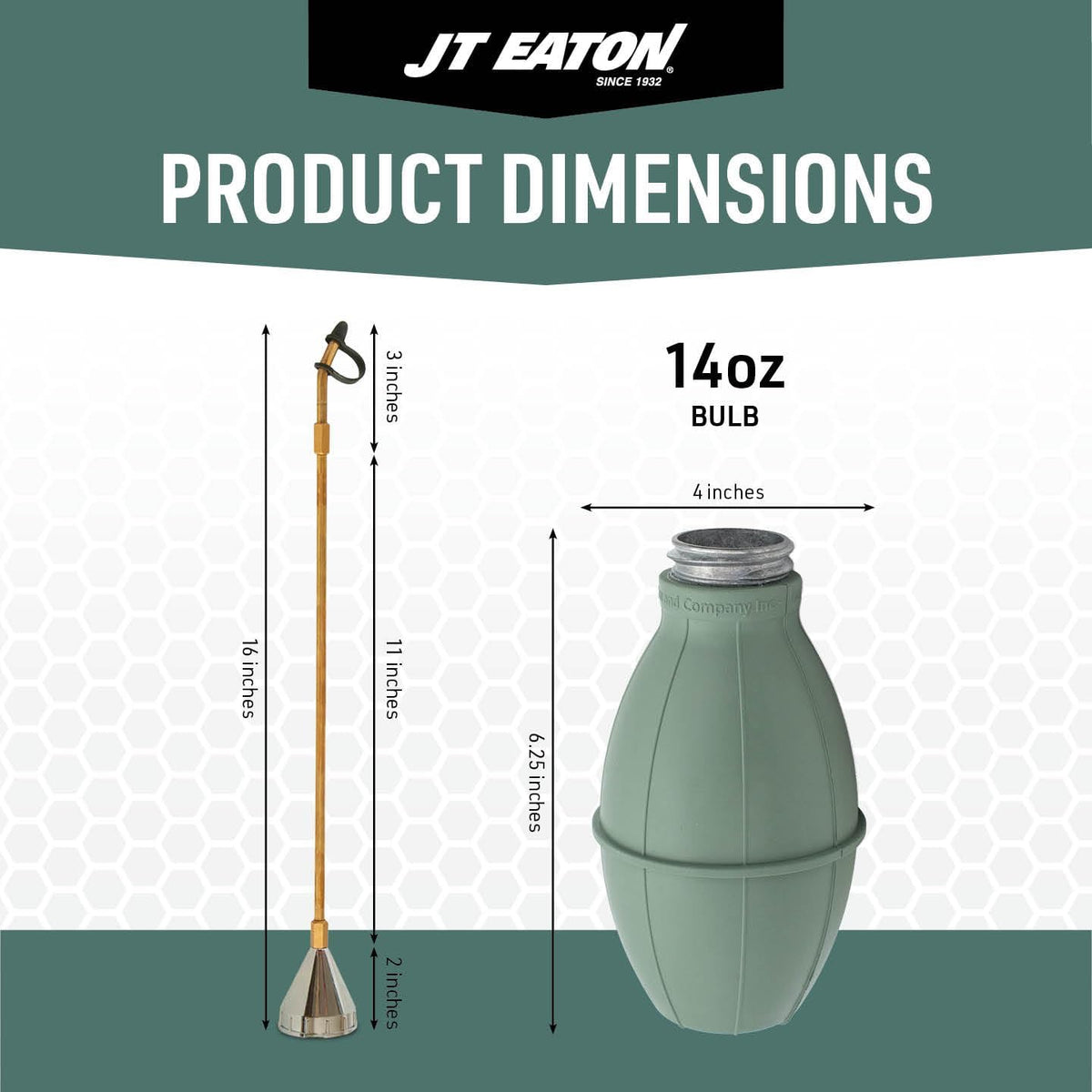 JT Eaton Puff-D Bulb Insecticidal Duster for Pest Control, Green